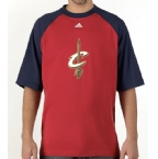 adidas Mens Cleveland Cavaliers T-Shirt Red/Navy