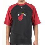 adidas Mens Miami Heat T-Shirt Black/Red