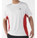adidas Mens Supanova T-Shirt White/Rave Red