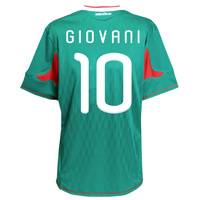 Adidas Mexico Home Shirt 2009/10 with Dos Santos 17