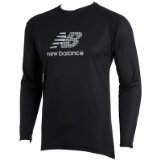 Adidas NEW BALANCE Large Logo Long Sleeve Top , S, BLACK