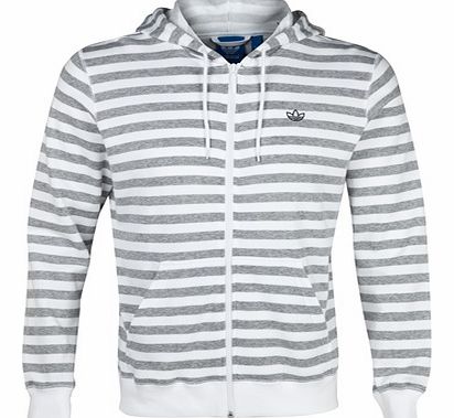 Adidas Originals Stripe Hood FZ - Medium Grey