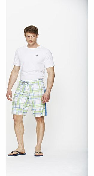 Adidas Plaid Print Swim Shorts