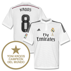 Real Madrid Home Kroos Shirt 2014 2015 + Chest