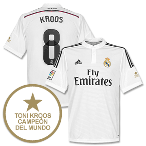 Real Madrid Home Kroos Shirt 2014 2015 + Sleeve
