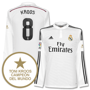 Real Madrid Home L/S Kroos Shirt 2014 2015 +