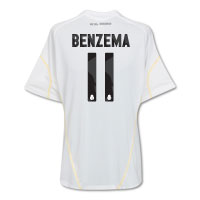 Adidas Real Madrid Home Shirt 2009/10 with Benzema 11