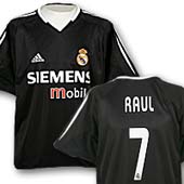 Real Madrid Kids Away Shirt - 2004 - 2005 with Raul 7 printing.