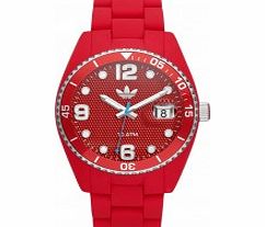 Adidas Red Brisbane Silicone Watch