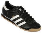 Adidas Rom Black/White Leather Trainers