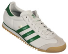Rom White/Green Leather Trainers