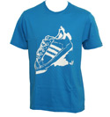 Adidas Royal Blue T-Shirt with White Printed Trainer Design