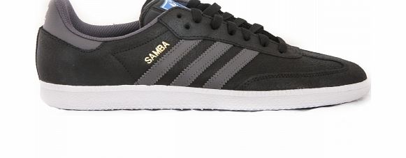 Adidas Samba Black/Grey Leather Trainers