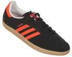 Adidas Samba Black/Orange Canvas Trainers