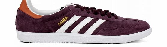 Adidas Samba Maroon/White Suede Trainers