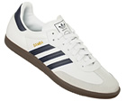 Adidas Samba White/Navy Leather Trainers
