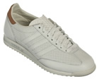 SL72-2 White/Brown Leather Trainers