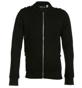 Adidas SLVR Adidas Ft Pilot Black Full Zip Sweatshirt