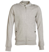 Adidas SLVR Adidas Ft Pilot Grey Full Zip Sweatshirt