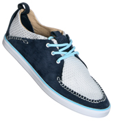 Beach Moc Navy and White Mesh and