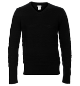 Adidas SLVR Black V-Neck Sweater