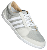 Adidas SLVR Hoops Low Grey and White Canvas and