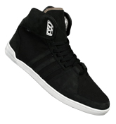 Adidas SLVR Hoops Mid Black Canvas and Leather