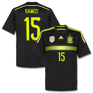 Adidas Spain Away Ramos Shirt 2014 2015