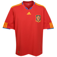 Adidas Spain Home Shirt 2009/10 with Pique 3 printing.