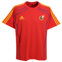 Adidas Spain T-Shirt - Red/Collegiate Gold.