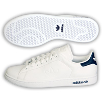 Stan Trefoil Trainers - White/Navy.