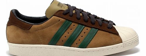 Adidas Superstar 80s Brown/Green Suede Trainers