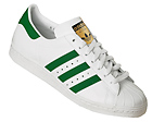Adidas Superstar 80s White/Green Leather Trainers