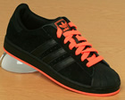 Adidas Superstar Black/Orange Suede Trainers