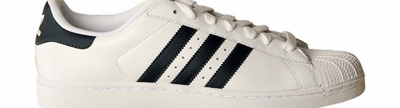 Adidas Superstar II White/Navy Leather Trainers