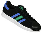 Adidas Superstar LTO Black/Blue Suede Trainers