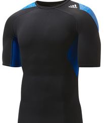 Adidas Techfit Climacool S/S T-Shirt Black/Blue Beauty