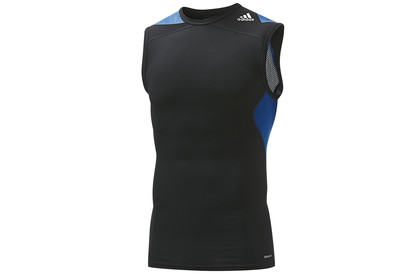 adidas Techfit Climacool Sleeveless T-Shirt Black/Blue
