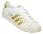 Adidas Tennis Advantage White/Gold Leather