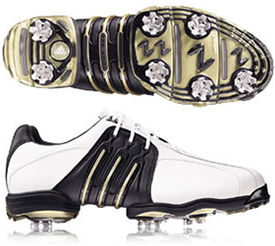 adidas Tour 360 Golf Shoe White/Black/Metallic Gold