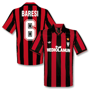Adidas Trefoil adidas Originals 90-91 AC Milan Cup Winners Shirt   Baresi 6
