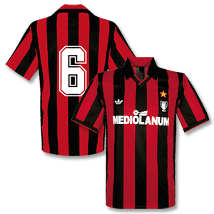 Adidas Trefoil adidas Originals 90-91 AC Milan Cup Winners Shirt   No.6 (Baresi)