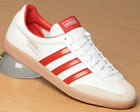 Adidas Universal White/Red Leather Trainers