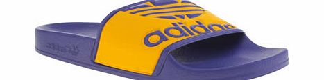 Adidas womens adidas purple adilette trefoil sandals