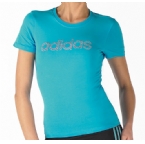 adidas Womens Bubbled Gold T-Shirt Pure Cyan