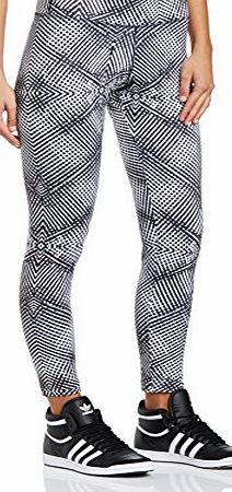 adidas Womens Ultimate Fit Tight Pant - White/Black, Large