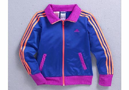 Adidas Young Girls Zip Tracksuit Jacket