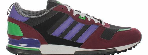 Adidas ZX 700 Black/Light Maroon Trainers