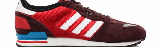 Adidas ZX 700 Red/White Suede Trainers