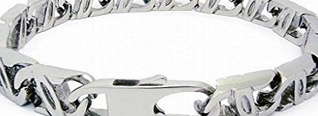 Adisaer Unisexs Titanium Steel Bracelet Classic Simplicity Length 21.5 CM Silver - Adisaer Jewelry